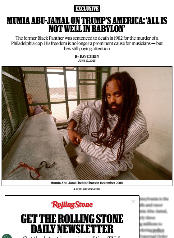 Mumia Abu-Jamal über Trumps Amerika: „Babylon ist in ernsten Schwierigkeiten“